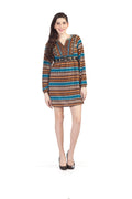 PRINT Navaho Print Dress W Emb Yoke