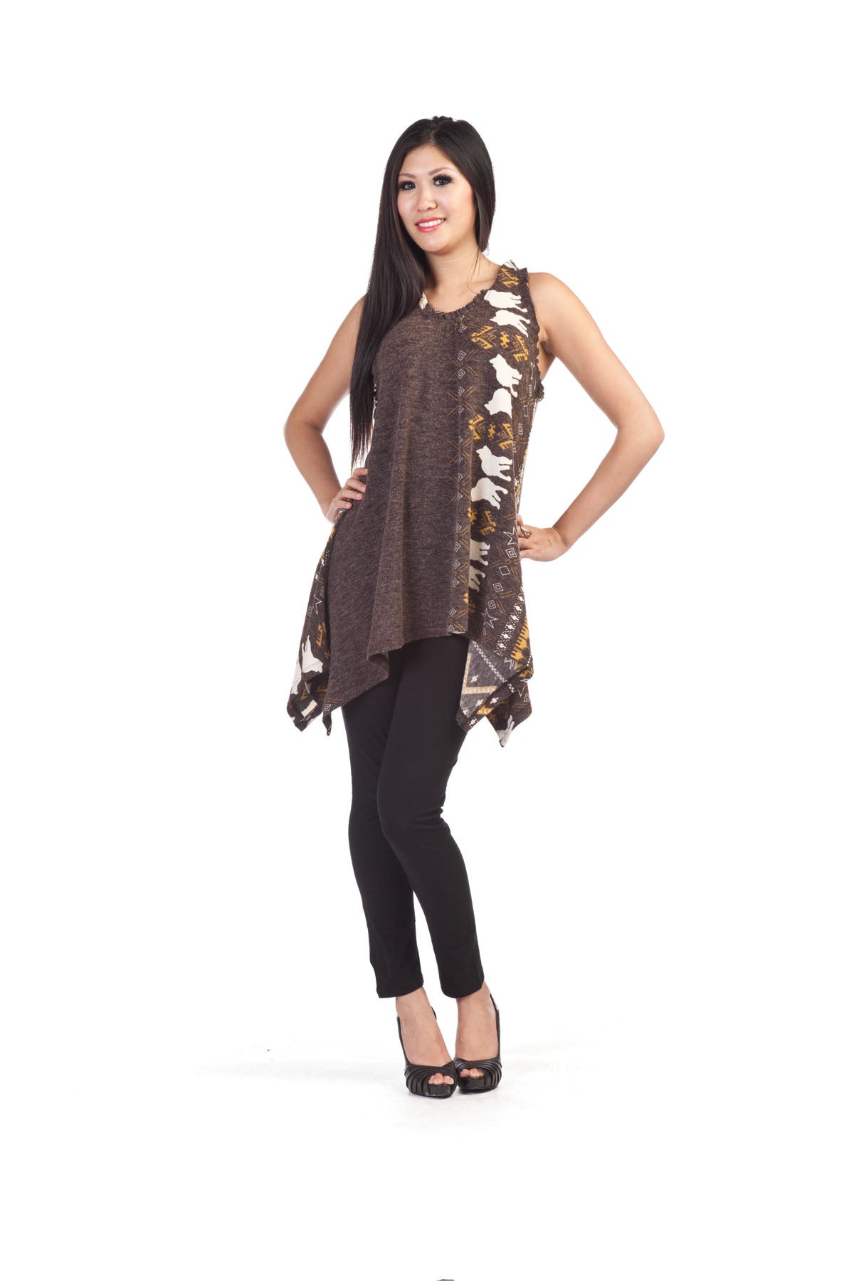 PRINT Polar Bear Trapeze Dress