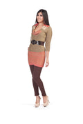BRNCO SPACEDYE COWL NECK KNIT SWEATER DRESS