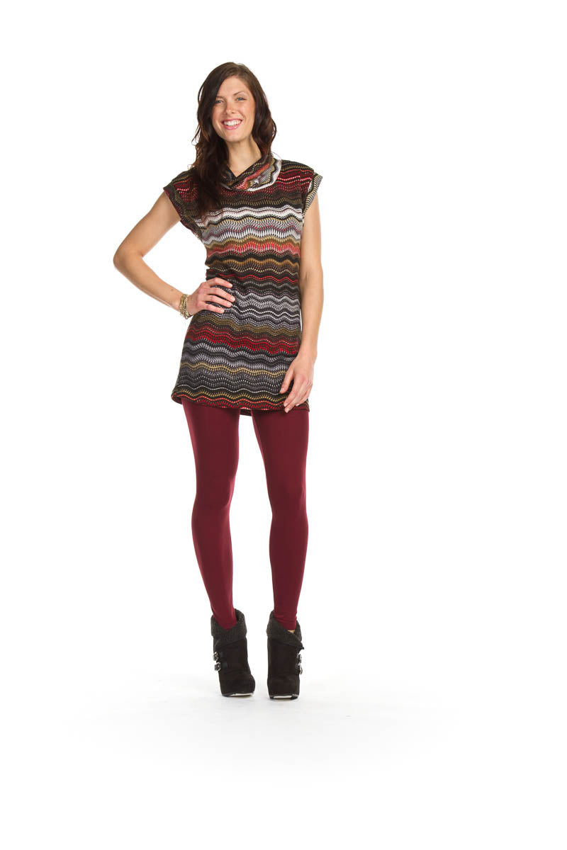 BLRED Chevron stripe cowl neck tank dress