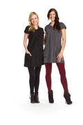 RED Cowl neck sweater dress w pockets