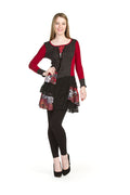 BURGN Multi Patch long sleeve dress