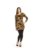 BLKGO Filagree design lurex detail sweater dress