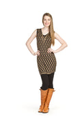 BKMUL Criss cross design v neck tank dress