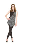 BLKGR Multi patch angle hem tank dress