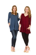KHAKI V neck A line sweater dress with pocket