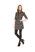 CRMBL Floral lace print pleat front dress