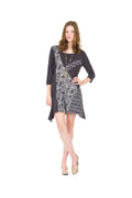NAVY Multi patch angle hem dress ( same as SD2616)