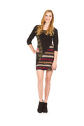BLKML Multi stripe patch dress