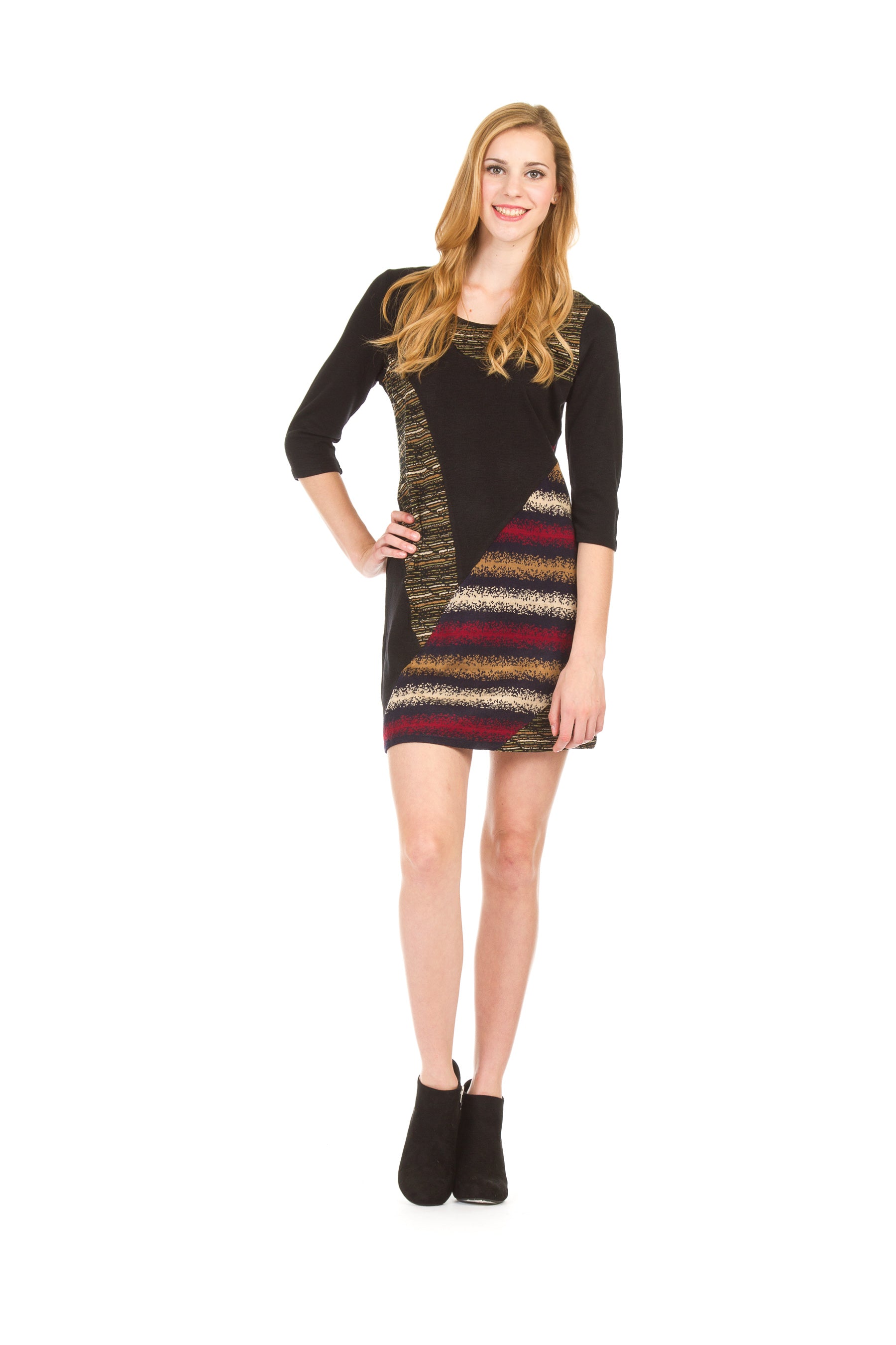 BLKML Multi stripe patch dress