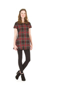 RED Plaid swing dress