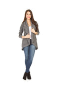 GREY Cable Knit Cocoon Cardigan