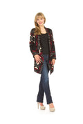 BLACK Global Design Waterfall Cardi
