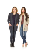 BEIGE Open long cardigan with pockets