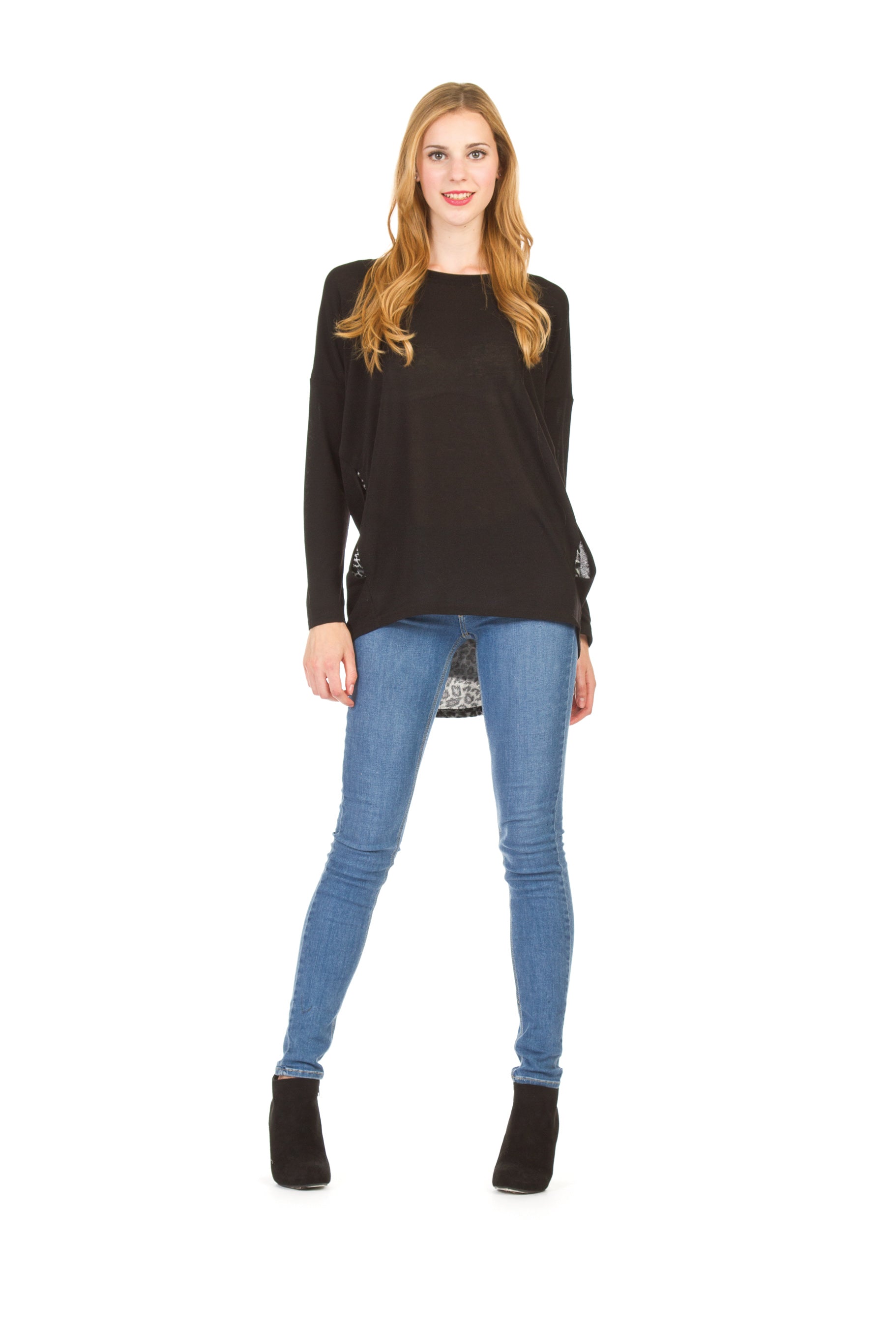 PURPL Animal underlay tunic with peep back