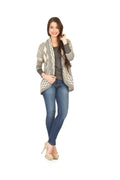 CREAM Boho design cocoon with extended dolman sleeve