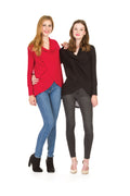 CHARC Zip detail drape front sweater